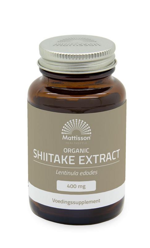 Mattisson Shiitake extract 400mg bio 60 Vegetarische capsules