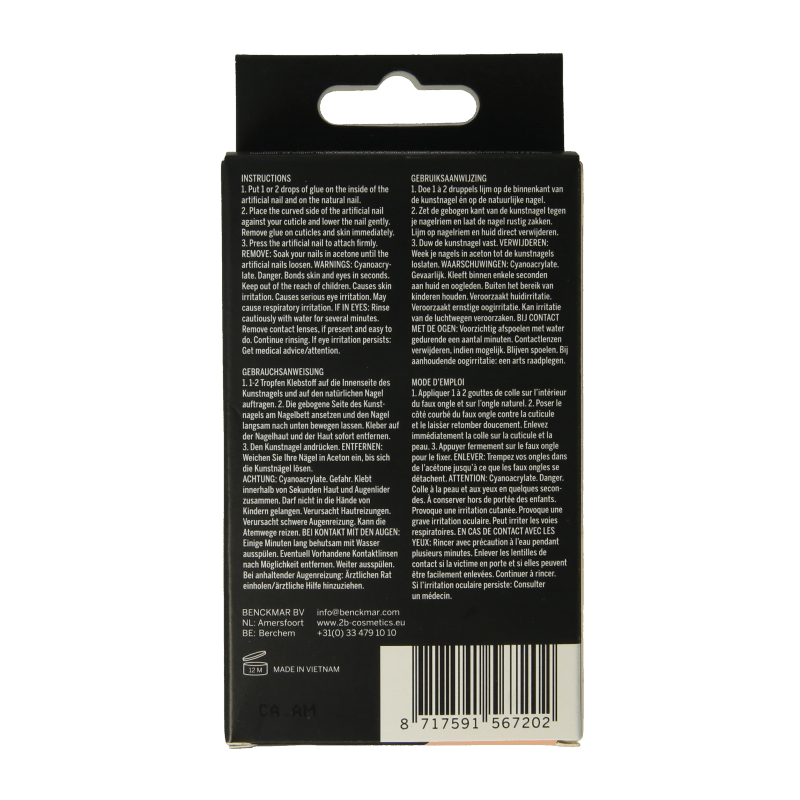 2B Nails natural square 24 Stuks - DrogistWereld