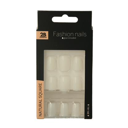 2B Nails natural square 24 Stuks - DrogistWereld