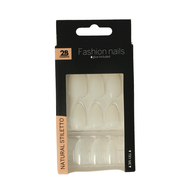 2B Nails natural stiletto 24 Stuks - DrogistWereld