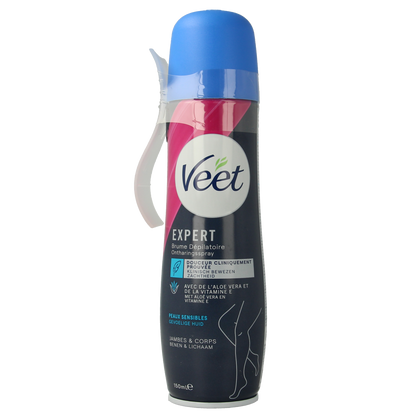 Veet Ontharingsspray gevoelige huid 150.00 Milliliter