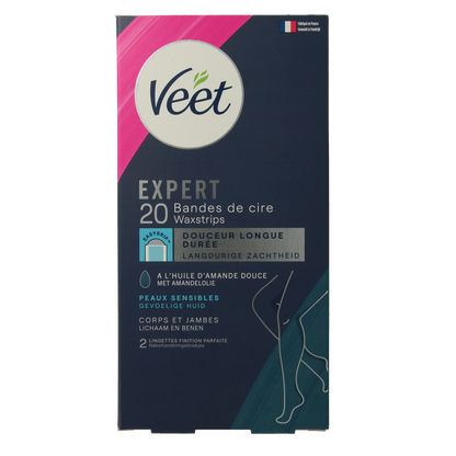 Veet Expert koude waxstrips benen sensitive 20.00 Stuks