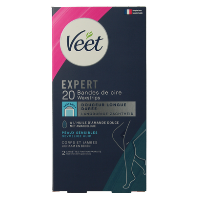 Veet Expert koude waxstrips benen sensitive 20 Stuks