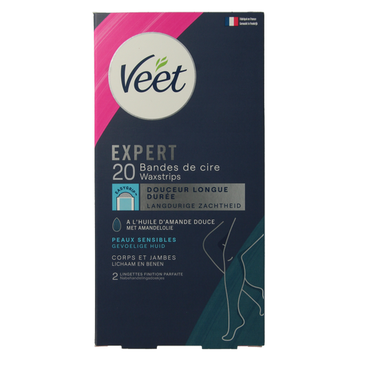 Veet Expert koude waxstrips benen sensitive 20 Stuks