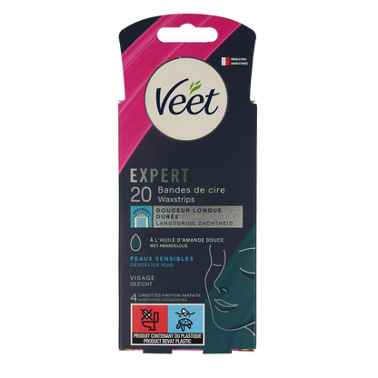 Veet Expert koude waxstrips gezicht 20.00 Stuks