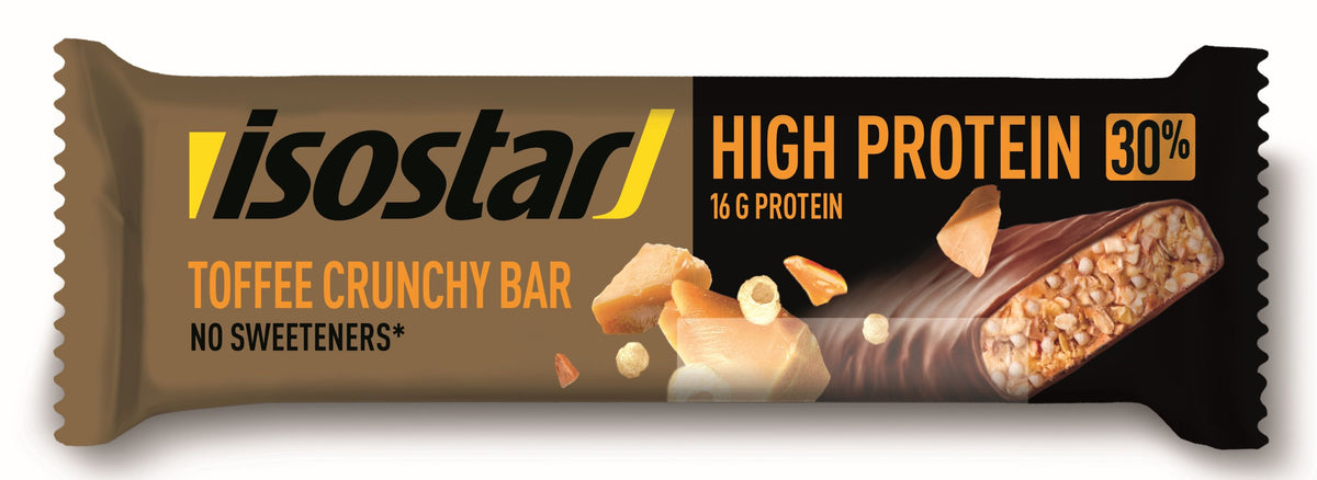 Isostar High protein 30 bar toffee crunchy 55.00 Gram