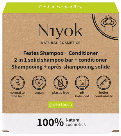 Niyok 2 in 1 shampoo/condition green touch 80.00 Gram