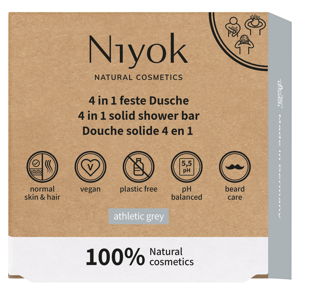Niyok 4 in 1 all in one athletic grey 80.00 Gram