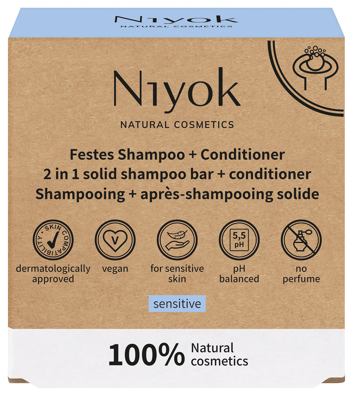 Niyok 2 in1 shampoo sensitive 80.00 Gram