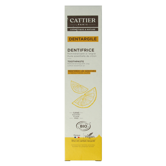 Cattier Tandpasta citroen 75 Milliliter