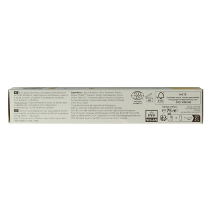 Cattier Tandpasta citroen 75 Milliliter