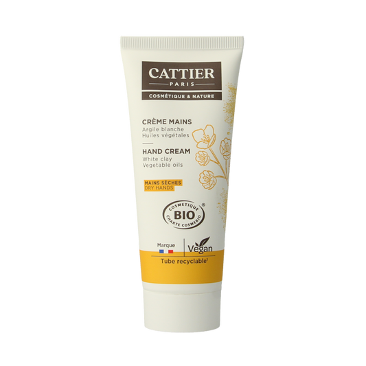 Cattier Handcreme witte klei 75 Milliliter