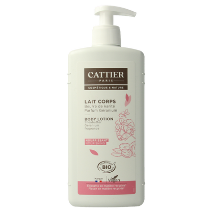 Cattier Body milk shea butter/geranium 500 Milliliter