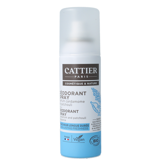 Cattier Deodorant spray cardamom patchouli 100 Milliliter