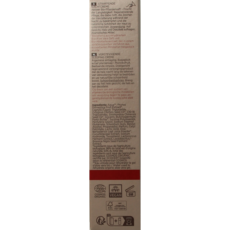 Cattier Nachtcreme revitaliserend 50 Milliliter
