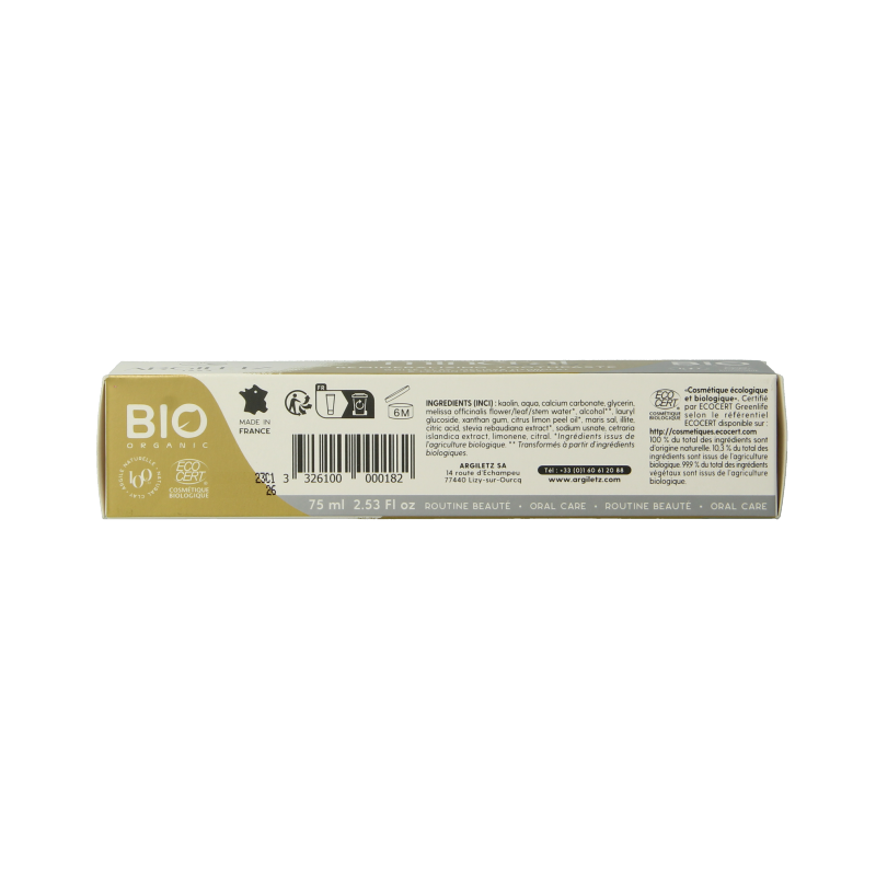 Argiletz Tandpasta citroen 75 Milliliter