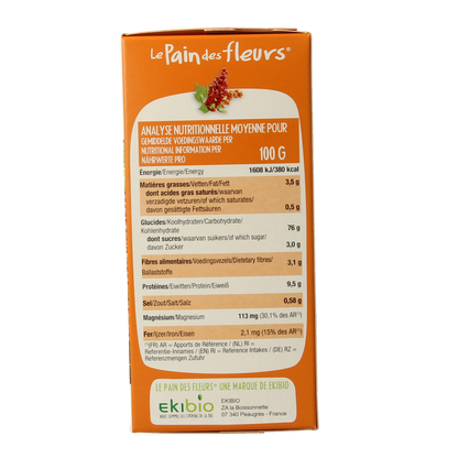 Pain Des Fleurs Krokante crackers quinoa glutenvrij bio 150.00 Gram