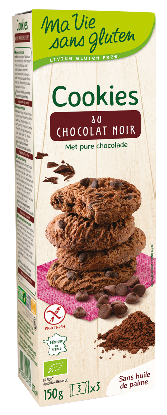 Ma Vie Sans Koekjes met pure chocolade glutenvrij bio 150 Gram