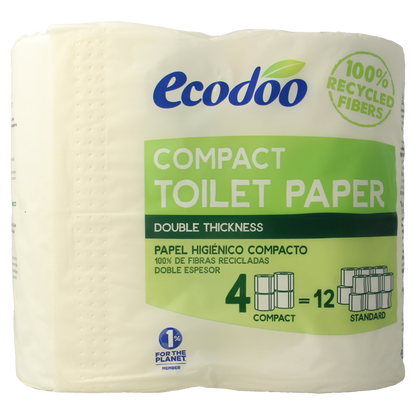 Ecodoo Toiletpapier compact ecologisch bio 4 Stuks