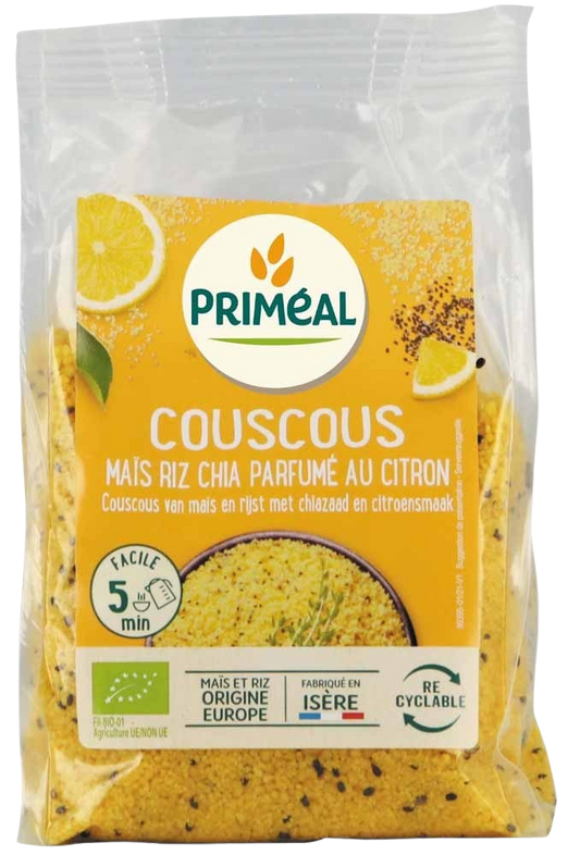 Primeal Couscous mais rijst en chia citroen bio 300 Gram