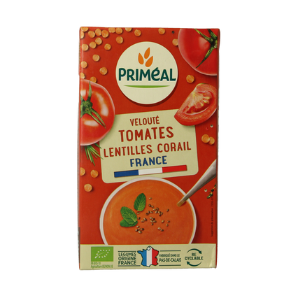 Primeal Veloute gebonden soep tomaat linzen bio 1.00 Liter
