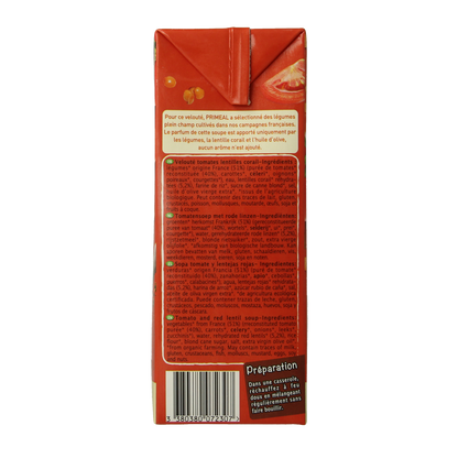 Primeal Veloute gebonden soep tomaat linzen bio 1.00 Liter