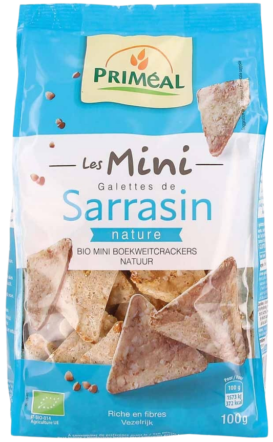 Primeal Mini boekweitcrackers naturel bio 100 Gram