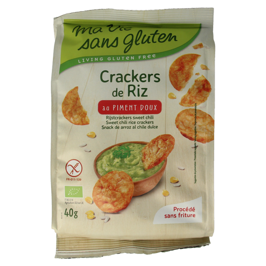Ma Vie Sans Rijstcrackers sweet chili glutenvrij bio 40 Gram