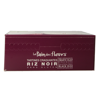 Pain Des Fleurs Krokante crackers zwarte rijst glutenvrij bio 150.00 Gram