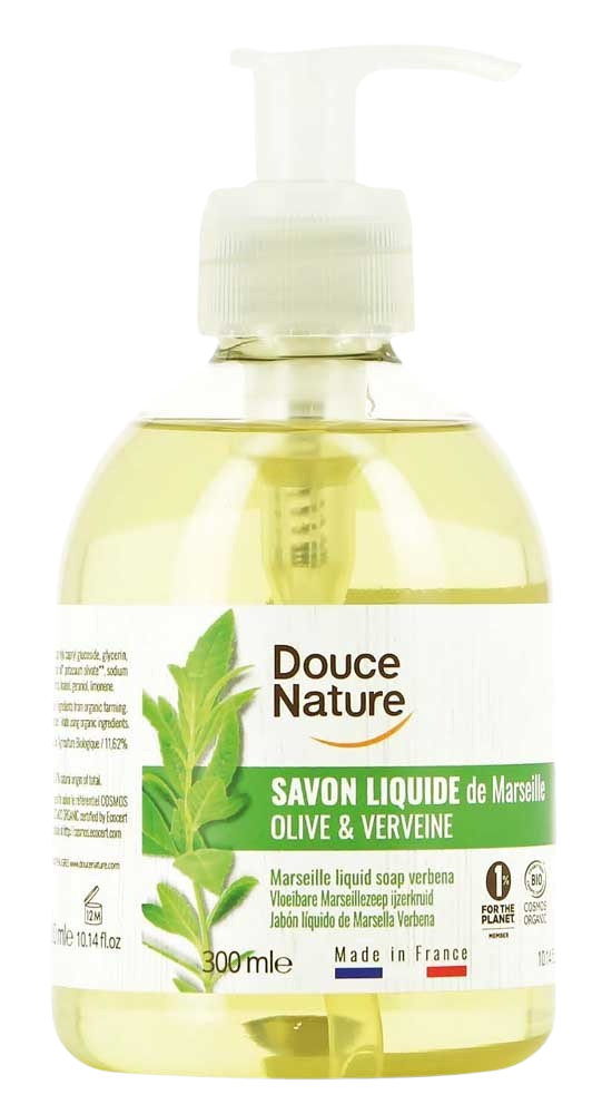 Douce Nature Zeep Marseille vloeibaar ijzerkruid/verbena bio 300.00 Milliliter