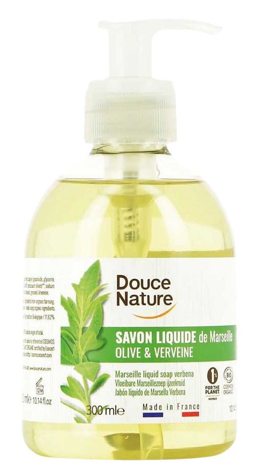 Douce Nature Zeep Marseille vloeibaar ijzerkruid/verbena bio 300.00 Milliliter