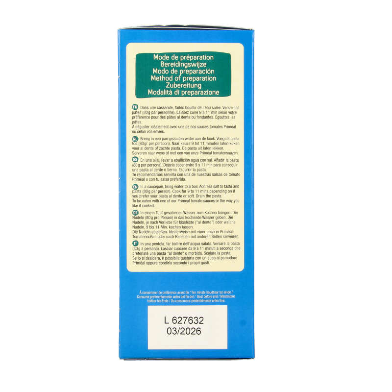 Primeal Rubanelle halfvolkoren pasta bio 400 Gram