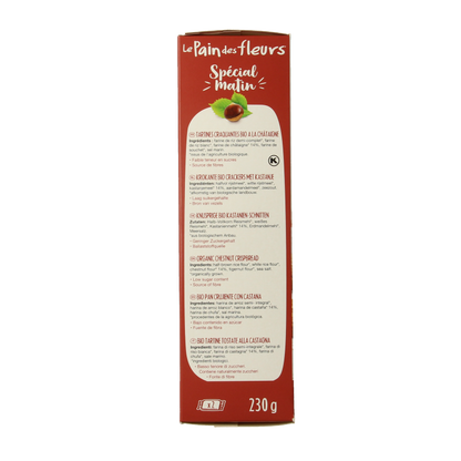 Pain Des Fleurs Special matin kastanje ontbijtcrackers bio 230 Gram