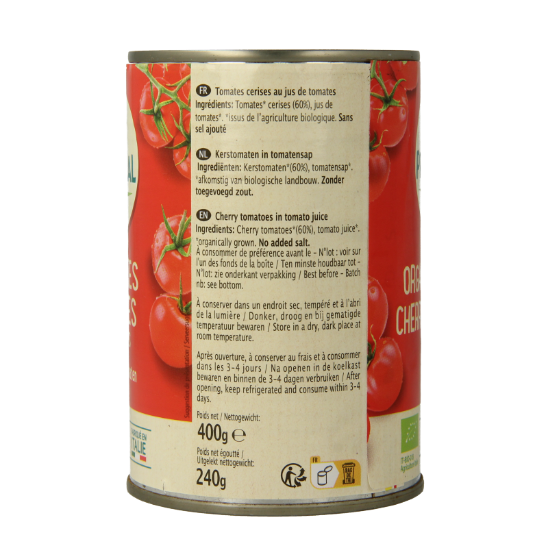 Primeal Cherry tomaten heel bio 400 Gram