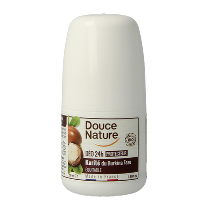 Douce Nature Deodorant roll on met karite sheabutter 24h bio 50 Milliliter