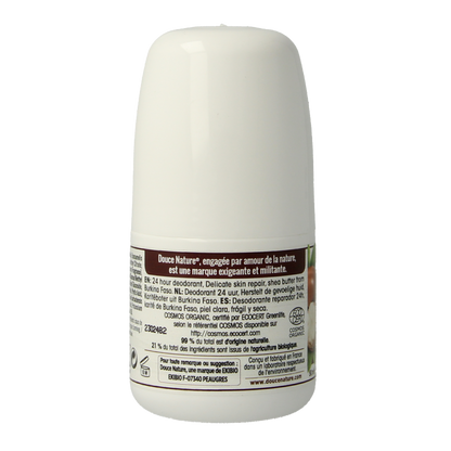Douce Nature Deodorant roll on met karite sheabutter 24h bio 50 Milliliter