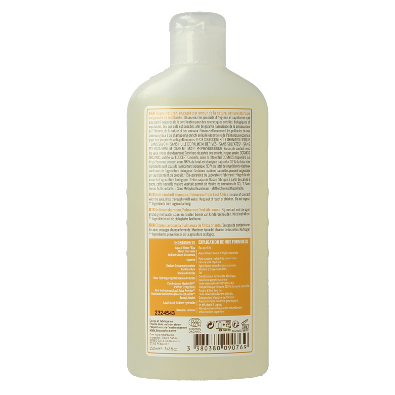 Douce Nature Shampoo anti roos palmarosa bio 250 Milliliter