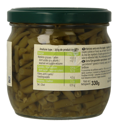 Primeal Haricots verts sperziebonen extra fijn bio 330 Gram