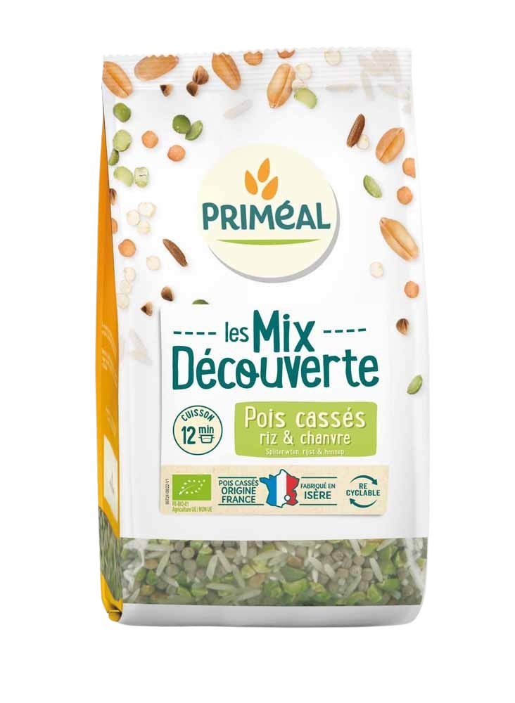 Primeal Mix met spliterwten, rijst & hennep bio 300.00 Gram