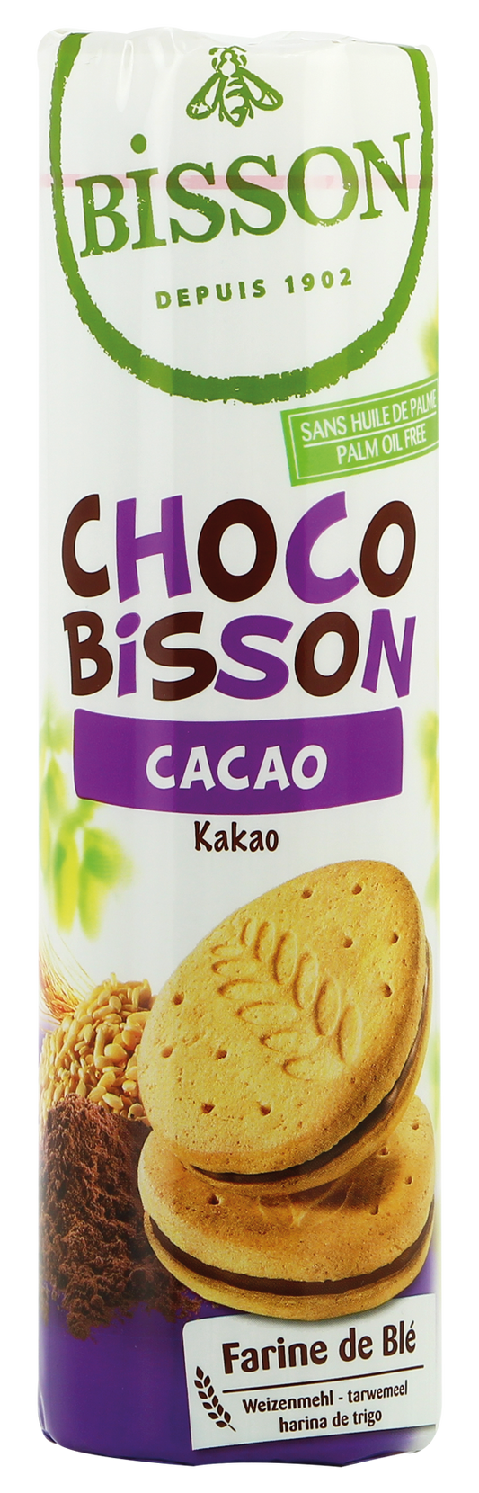 Bisson Choco cacao tarwekoekjes bio 300 Gram