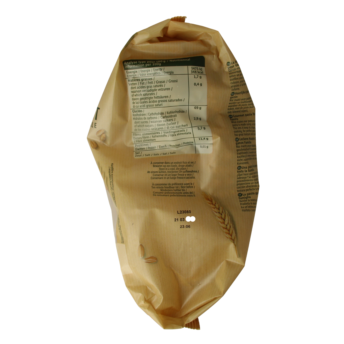 Primeal Fusilli halfvolkoren familie verpakking bio 1.00 Kilogram