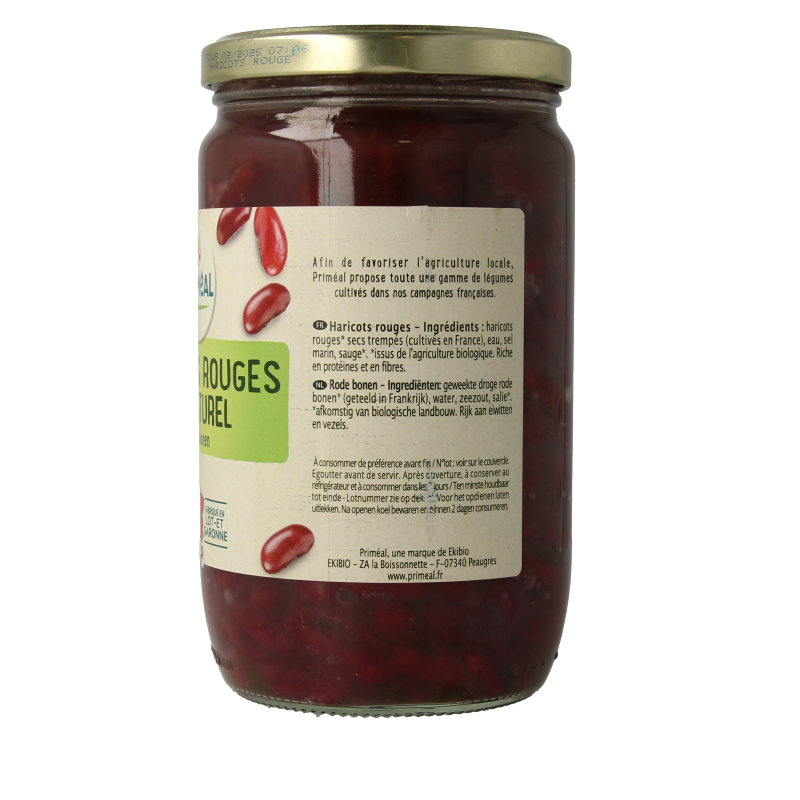 Primeal Rode bonen uit Frankrijk bio 660 Gram