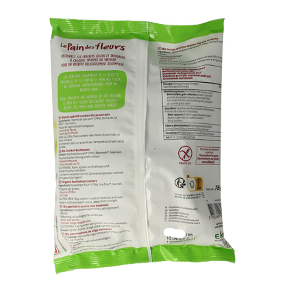 Pain Des Fleurs Salty snack boekweit bio 75.00 Gram