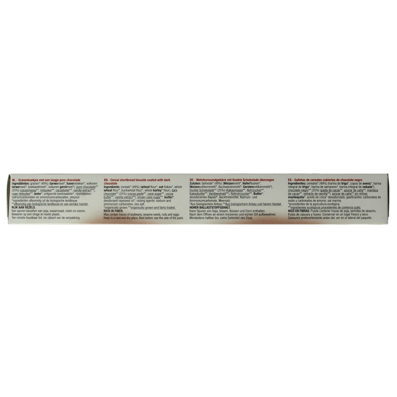 Bisson Pure chocolade frosted granenkoekjes bio 140 Gram