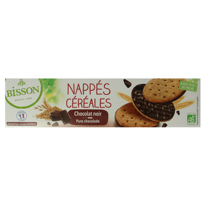 Bisson Pure chocolade frosted granenkoekjes bio 140 Gram