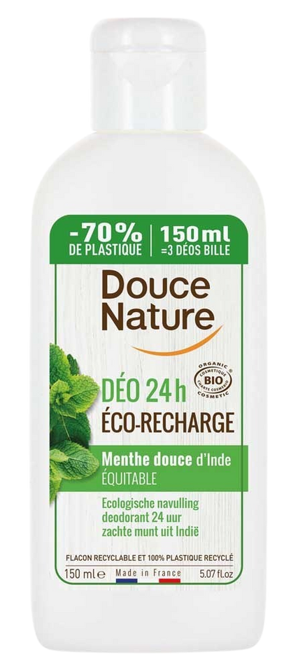 Douce Nature Deodorant mint navulling 150 Milliliter