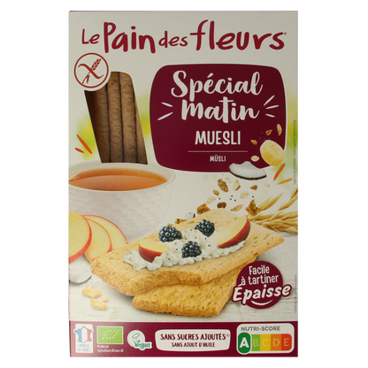 Pain Des Fleurs Special matin muesli ontbijtcrackers bio 230 Gram