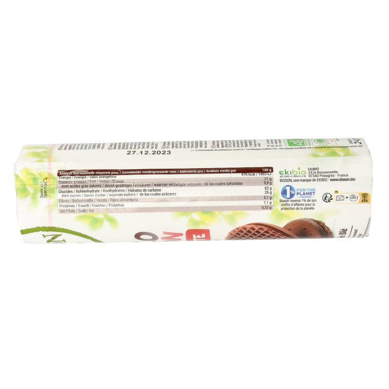 Bisson Chocolade wafels bio 240 Gram