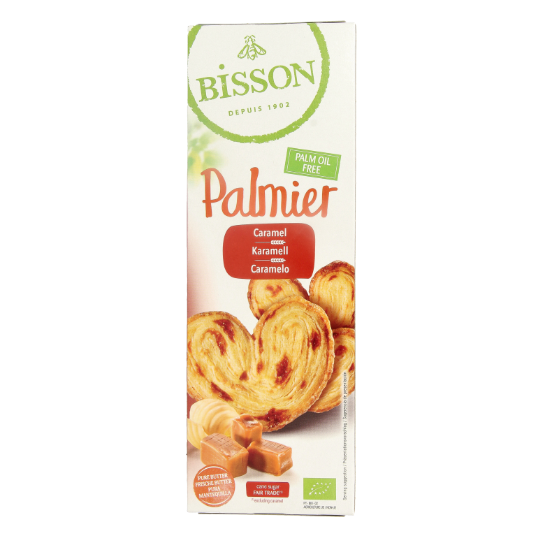 Bisson Palmier bladerdeegkoek caramel bio 100 Gram