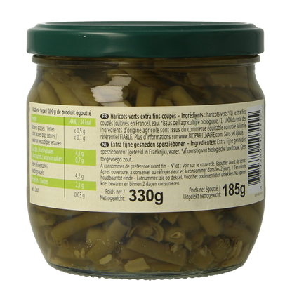 Primeal Haricot verts zonder toegevoegd zout bio 330.00 Gram